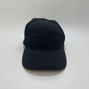 Kanuk Montreal Quebec Signature Baseball Cap Blackout Logo Spell out Sz L / XL